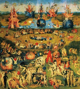 Hieronymus Bosch: Der Garten der Lüste, Mitteltafel – Der Garten der Lüste, um 1500