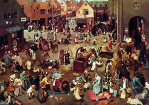 Pieter Bruegel der Ältere: Streit des Karnevals mit der Fastenzeit, 1559
