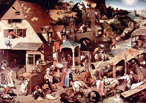 Pieter Bruegel der Ältere: Die niederländischen Sprichwörter, 1559